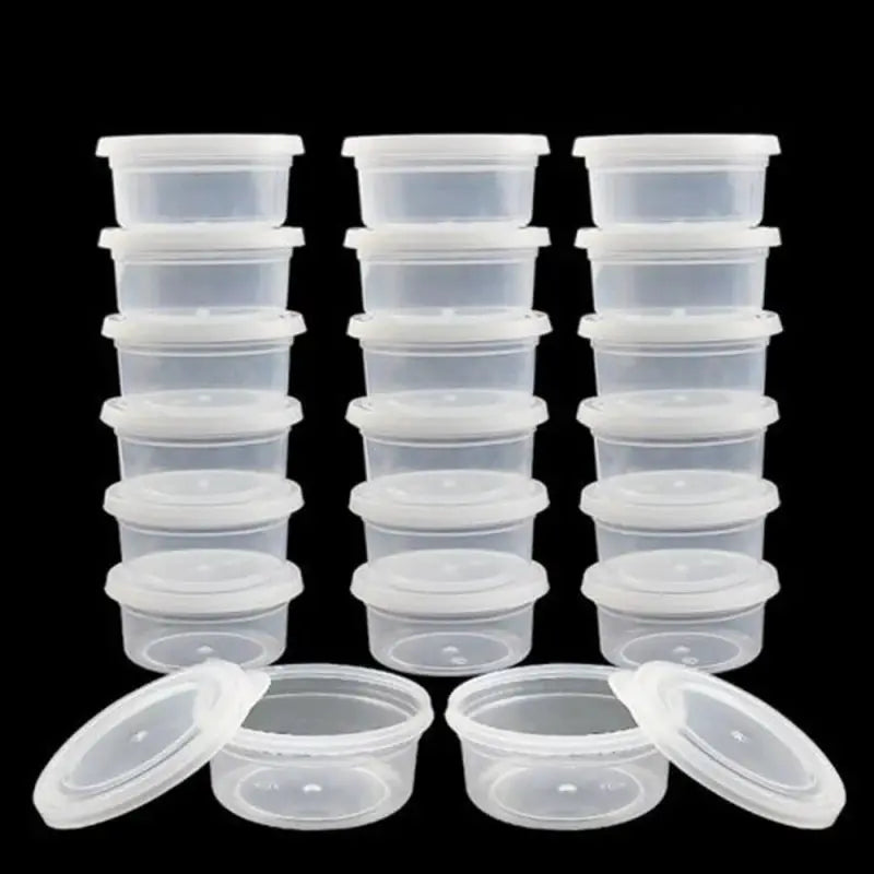 CraftNest Clear Foam Ball Storage Boxes With Lids 20 Pcs Sealed Dustproof Bead Slime Organizer