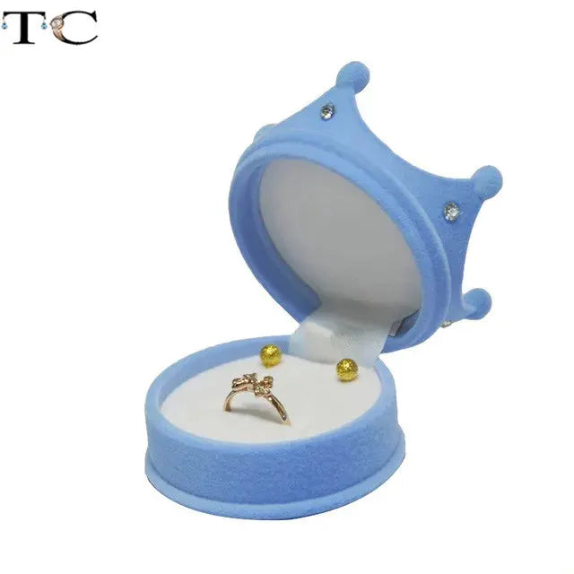 Creative Velvet Jewelry Box Mini Ring Box for Earrings and Rings Storage Display Gift Case