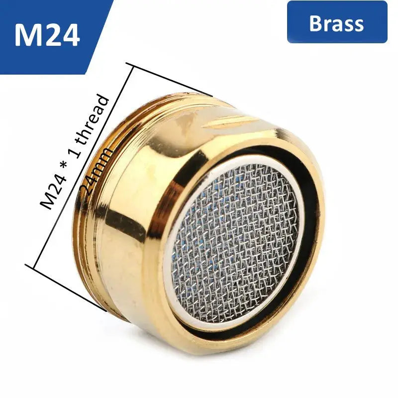 Simples Market brass faucet aerator with mesh filter, M24 thread, water-saving bubbler