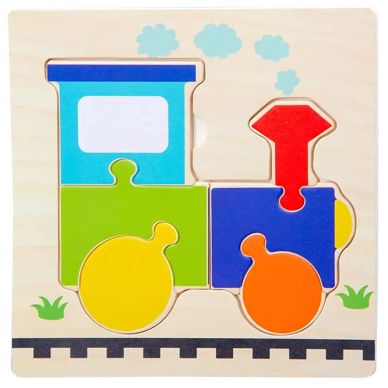 Wooden Baby 3D Puzzles Tangram Shapes Educational Cartoon Animals Jigsaw Toys Gift For Children To Boost Learning And Motor Skills