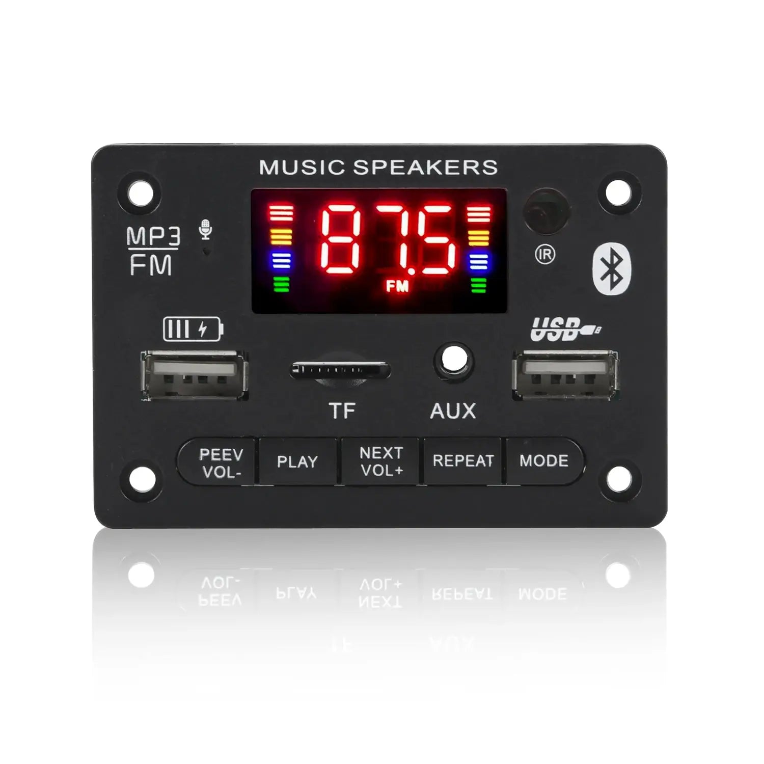 6V 12V Bluetooth MP3 Decoding Board Module Car USB MP3 Player With TF Card Slot USB FM Handsfree Microphone
