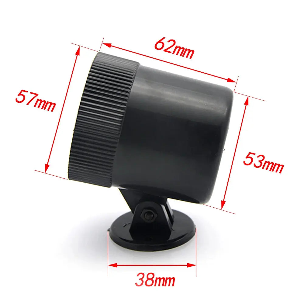 Dragon Gauge 52mm LED car gauge from Simples Market, black with mounting base.