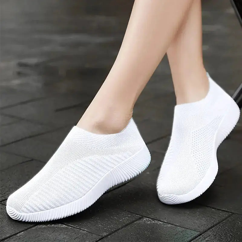 UrbanStride Women Plus Size 42 Vulcanized Slip On Sneakers Lightweight Breathable Comfort For Everyday Walking