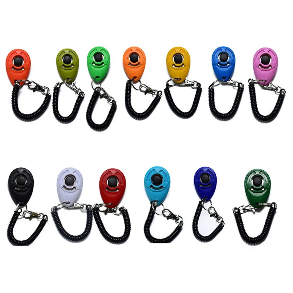 Dog Training Clicker For Dogs And Cats With Adjustable Wrist Strap Plastic Trainer Aid Sound Feedback