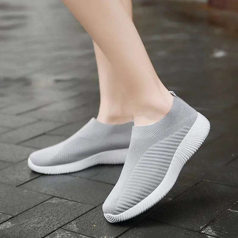 UrbanStride Women Plus Size 42 Vulcanized Slip On Sneakers Lightweight Breathable Comfort For Everyday Walking