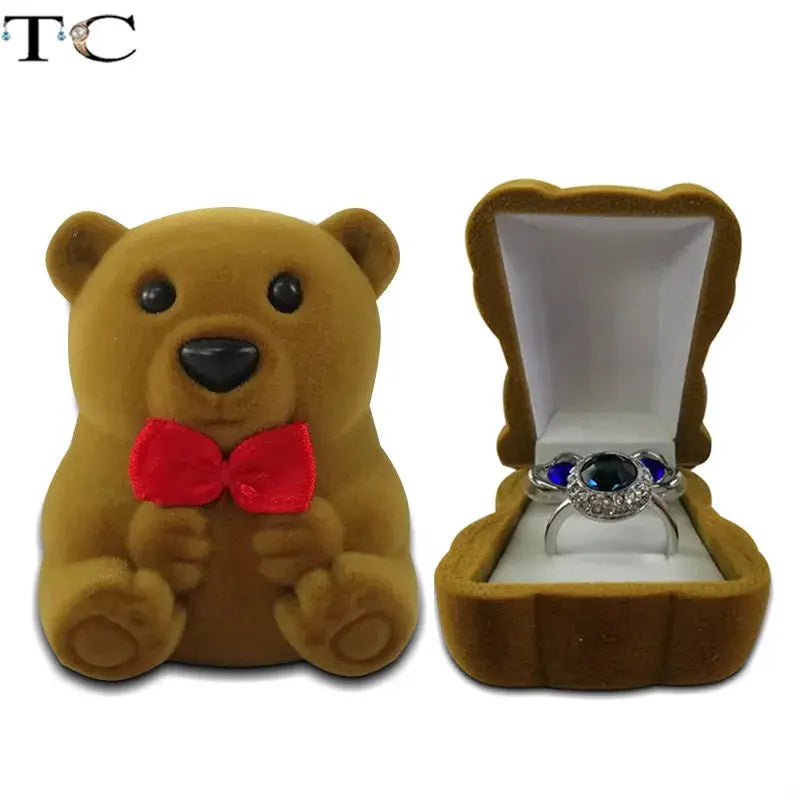 Creative Velvet Jewelry Box Mini Ring Box for Earrings and Rings Storage Display Gift Case