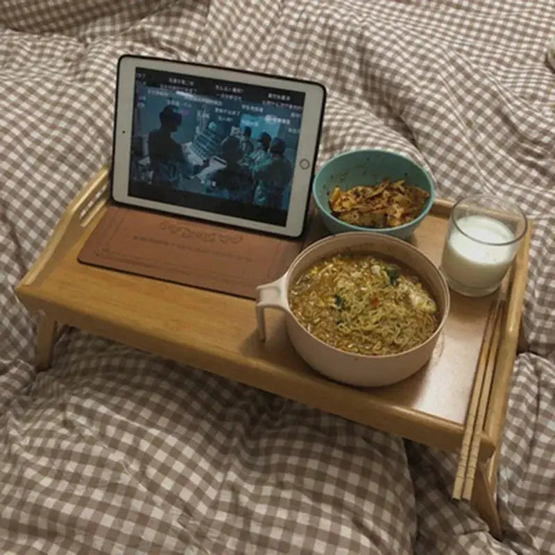 50cm Computer Desk Window Table Foldable Laptop Stand Bed Tray Breakfast Plate For Bedside And Bay Room Desks