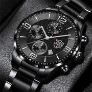 LuxAurum Mens Luxury Business Watch Stainless Steel Quartz With Calendar And Luminous Hands
