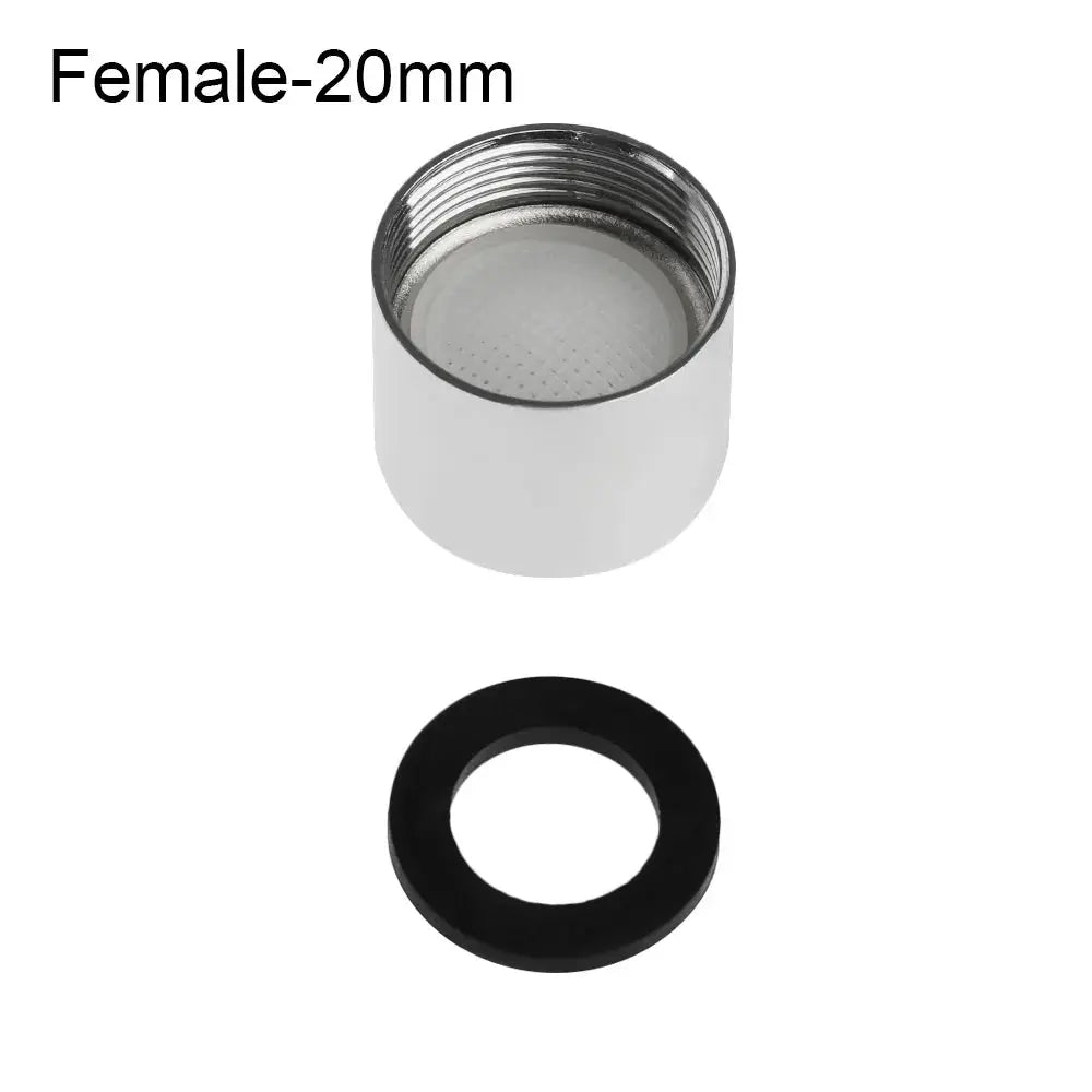 Simples Market 2-piece tap aerator set with chrome end and black gasket