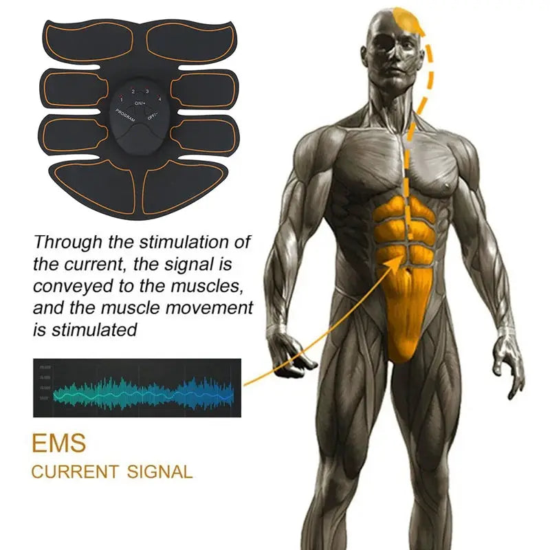 EMS Wireless Electric Muscle Stimulator For Buttocks Hips Abs Trainer For Fitness And Body Slimming