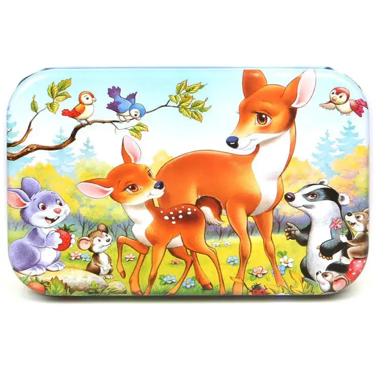 Wooden Puzzle Toys 60 Pieces For Children Cartoon Vehicles And Animals Educational Baby Learning Gift