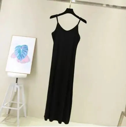 Spring Summer 2026 Women Tank Dress Modal O Neck Camisole Casual Beach