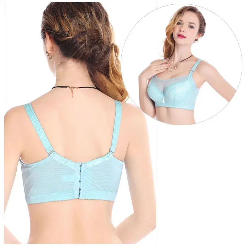 Simples Market Spring women full lace bra, light blue, contour cups, back-closure
