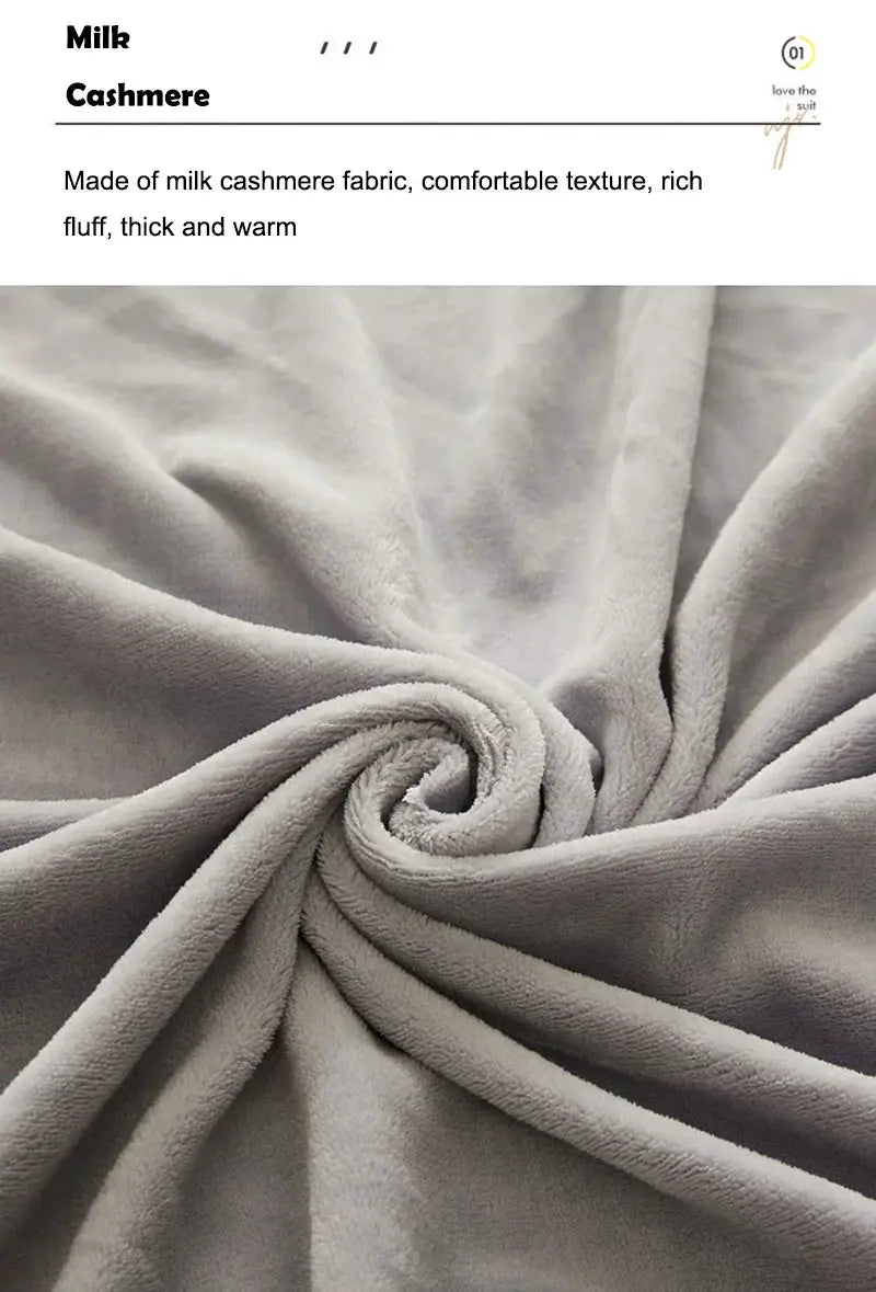 AISIRUI plush fitted sheet in grey coral fleece with elastic edges for double bed by Simples Market