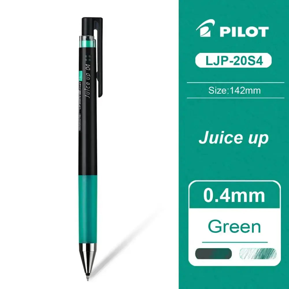 Pilot Juice Up 0.4mm gel pen, black body with teal grip, green ink, 1pc