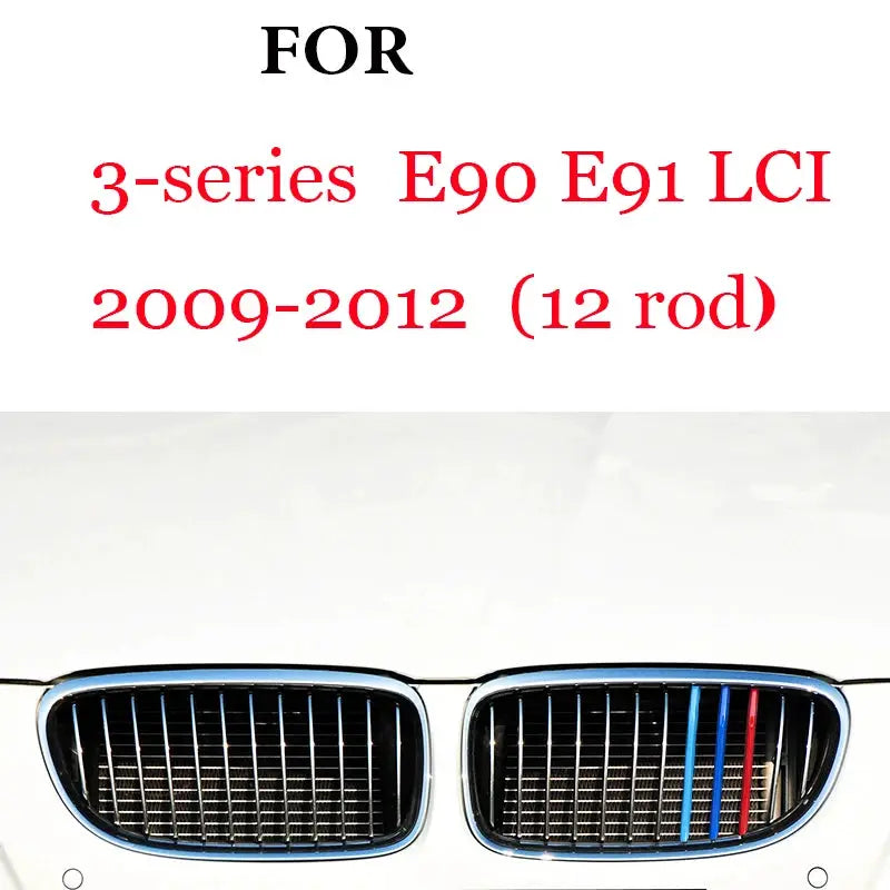 BMW front kidney grille trim strips, chrome finish, 2-piece set by Simples Market