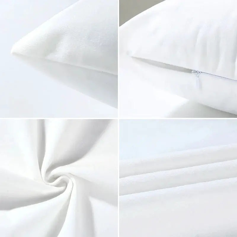 Simples Market rectangular white polyester pillowcase, 30x50cm, zipper closure, fabric texture