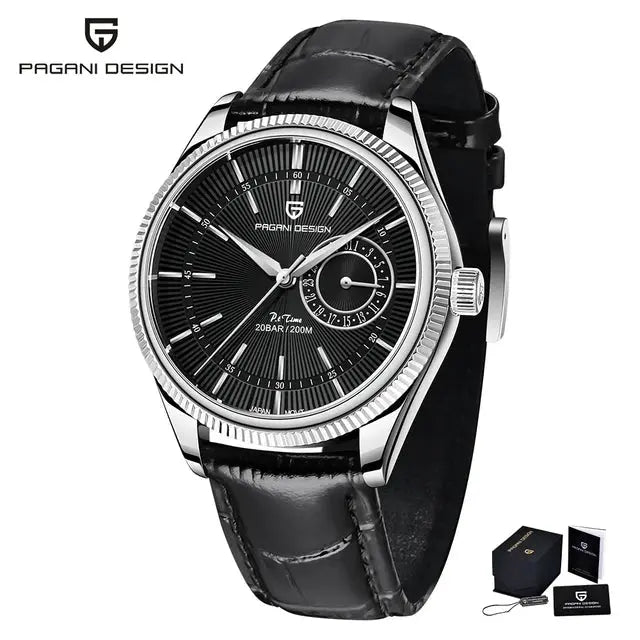 Pagani Design Men Quartz Wristwatch Luxury Sapphire Crystal Diver Watch 200m Water Resistant Date Display Business Style