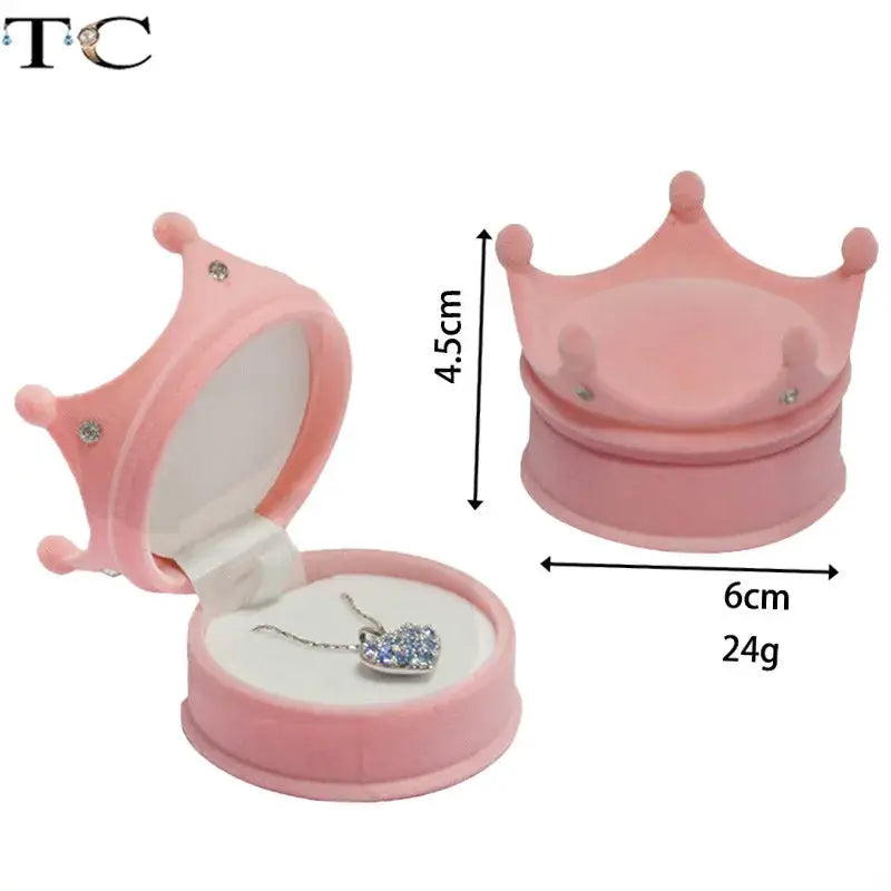 Creative Velvet Jewelry Box Mini Ring Box for Earrings and Rings Storage Display Gift Case