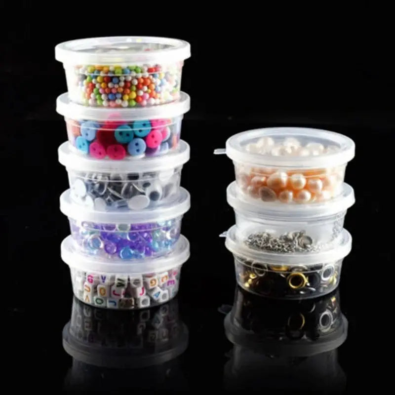 CraftNest Clear Foam Ball Storage Boxes With Lids 20 Pcs Sealed Dustproof Bead Slime Organizer