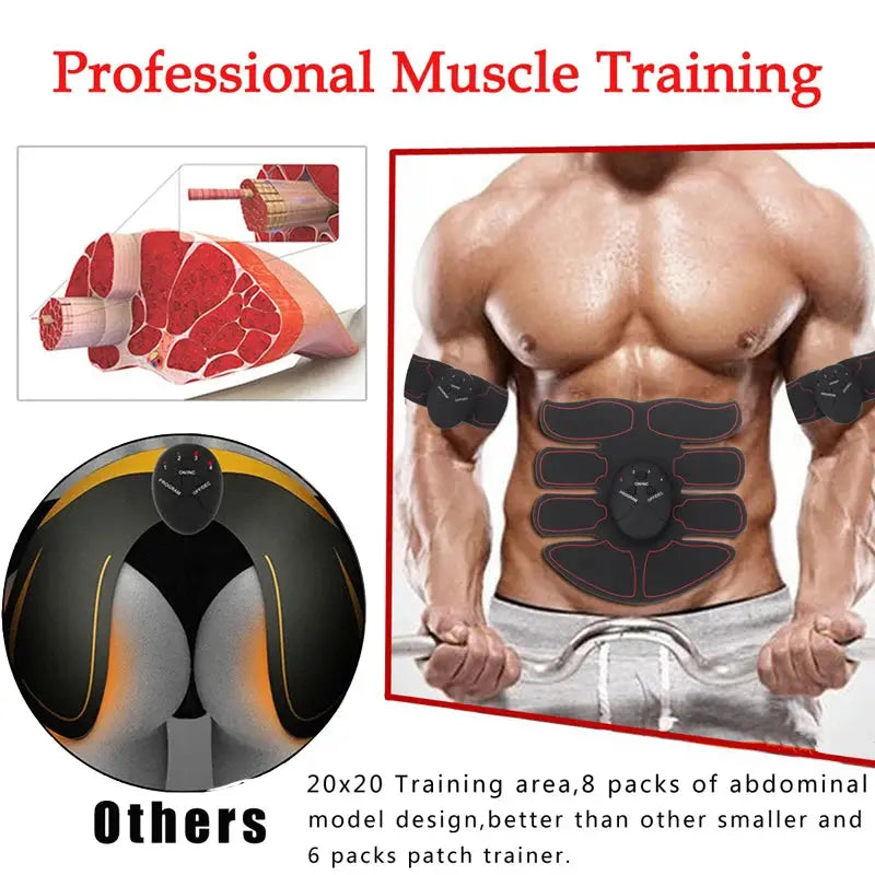 EMS Wireless Electric Muscle Stimulator For Buttocks Hips Abs Trainer For Fitness And Body Slimming