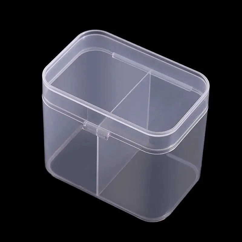 NailMate Clear Nail Art Organizer Case Dual Compartments For Cotton Pads And Remover Storage