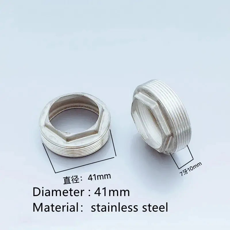 Simples Market stainless steel faucet cap covers, 41mm diameter, 2pcs