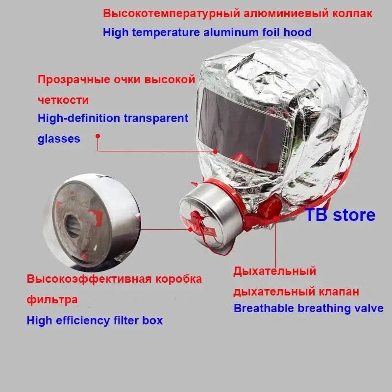 Fire Emergency Escape Safety Mask 30 Minutes Protection Respirator For Smoke And Dust Home And Work