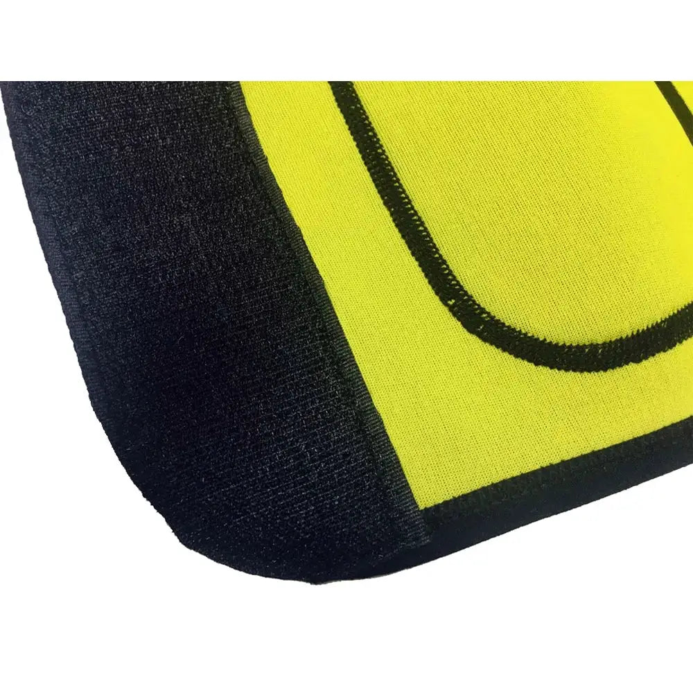 Sauna waist trainer belt in neon yellow and black with stitched edges