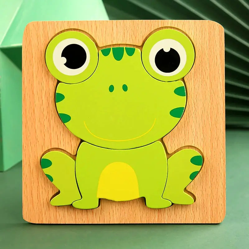 3D Wooden Puzzle For Kids Cartoon Animals And Traffic Theme Jigsaw Early Learning Cognition Toy