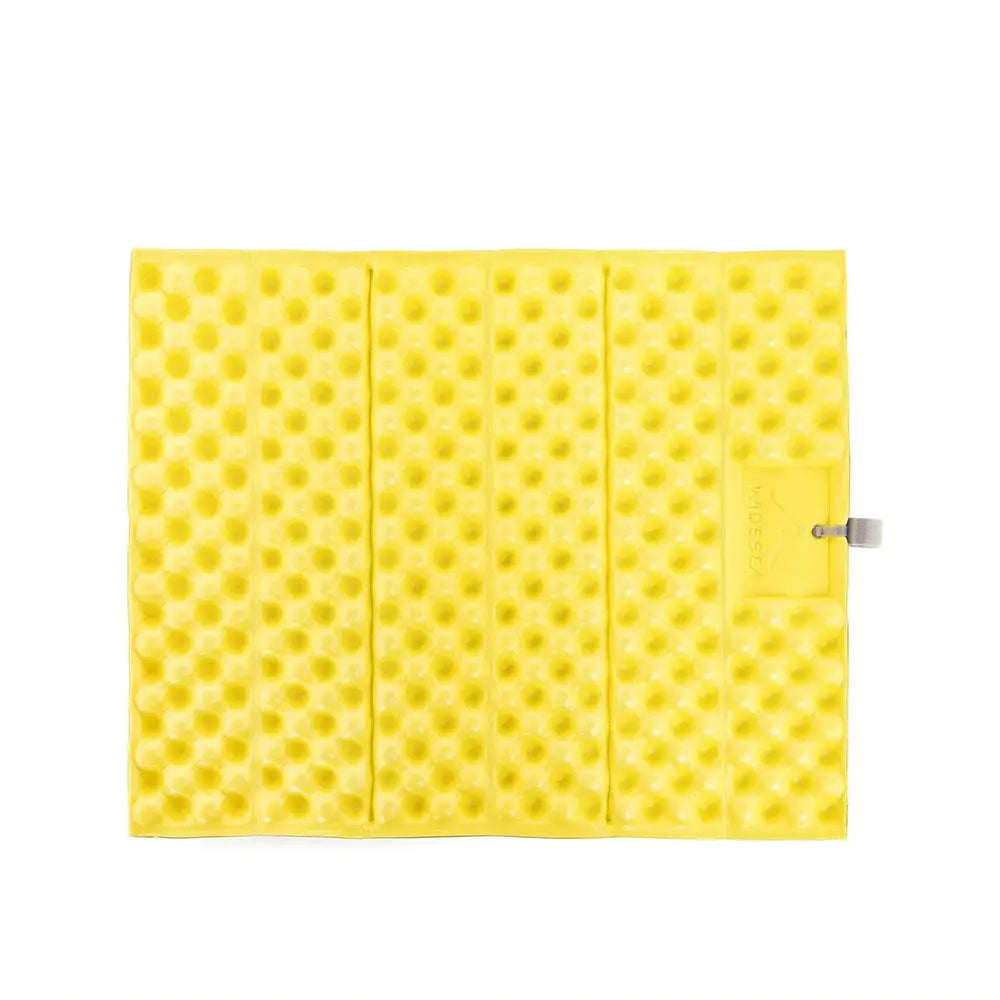 Widesea outdoor foldable mat seat in yellow, ultralight XPE foam picnic cushion with strap