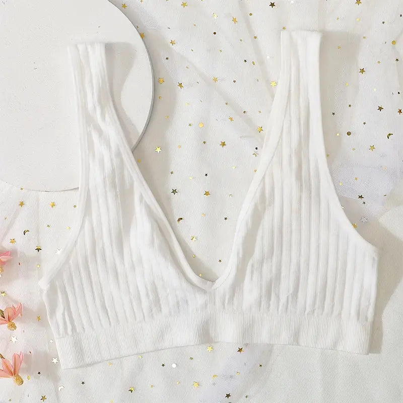 VivaLuxe Deep V Neck Wireless Bralette Seamless Comfort With Push Up for Everyday Wear