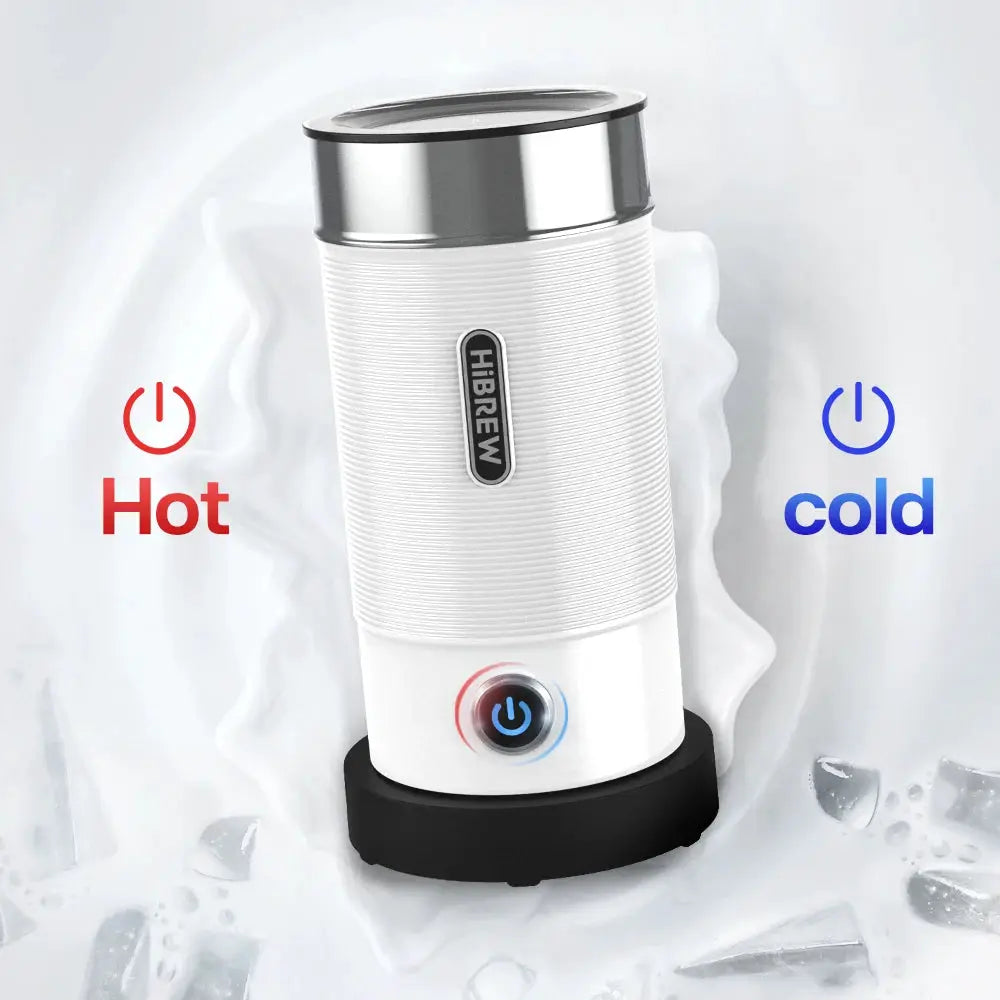 HiBREW Milk Frother And Chocolate Mixer For Cold And Hot Latte Cappuccino With Fully Automatic Milk Warmer M1A Touch