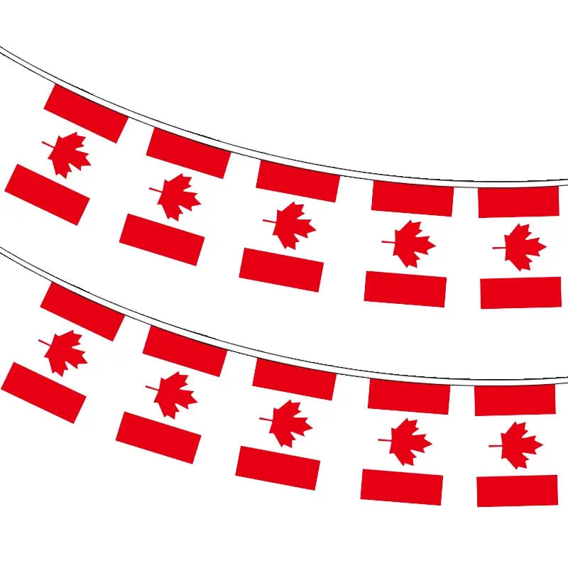 Canada Bunting Flags 20Pcs Set Pennant Banner for Parties and Holidays
