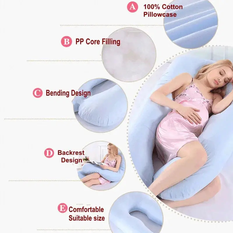PANGDUBE Pregnancy Pillow 130x70 Cm Full Body Support Pillow For Pregnant Women And Nursing Mothers