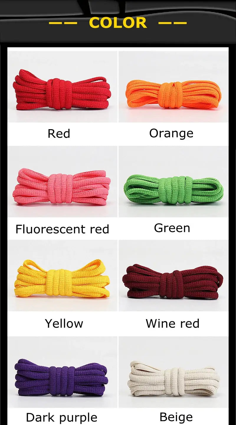 1 pair classic round shoelaces in assorted colors for leisure sport shoes