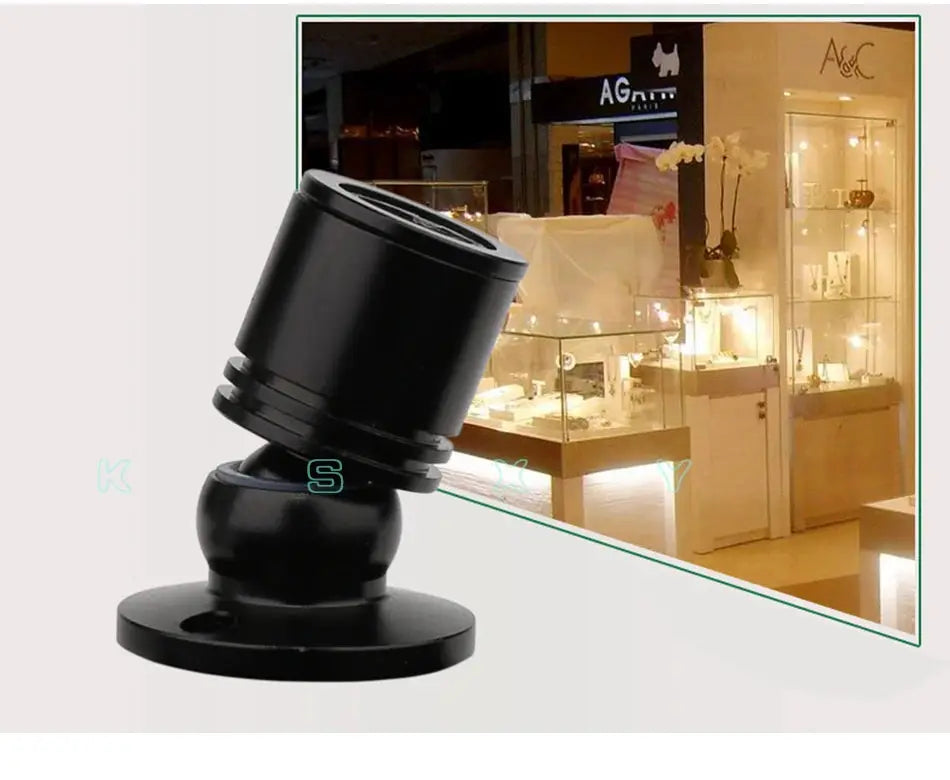 Simples Market LED cabinet spotlight, black adjustable 1W/3W with driver included