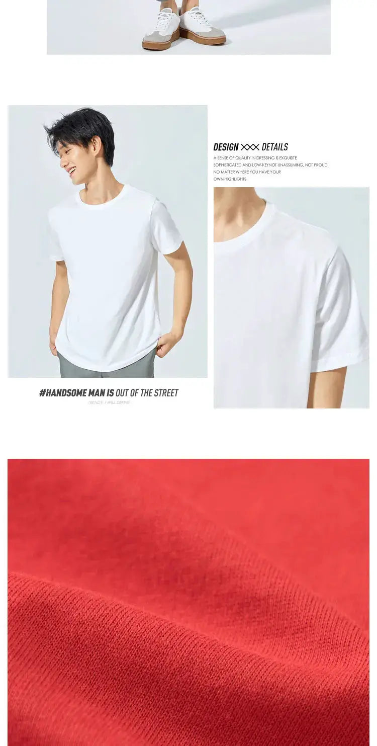 Semir Summer Cotton T Shirts Men 2025 Simple O Neck Stretch Solid New Tops Clothing Casual Tshirt Man Streetwear Cool Tee Shirts