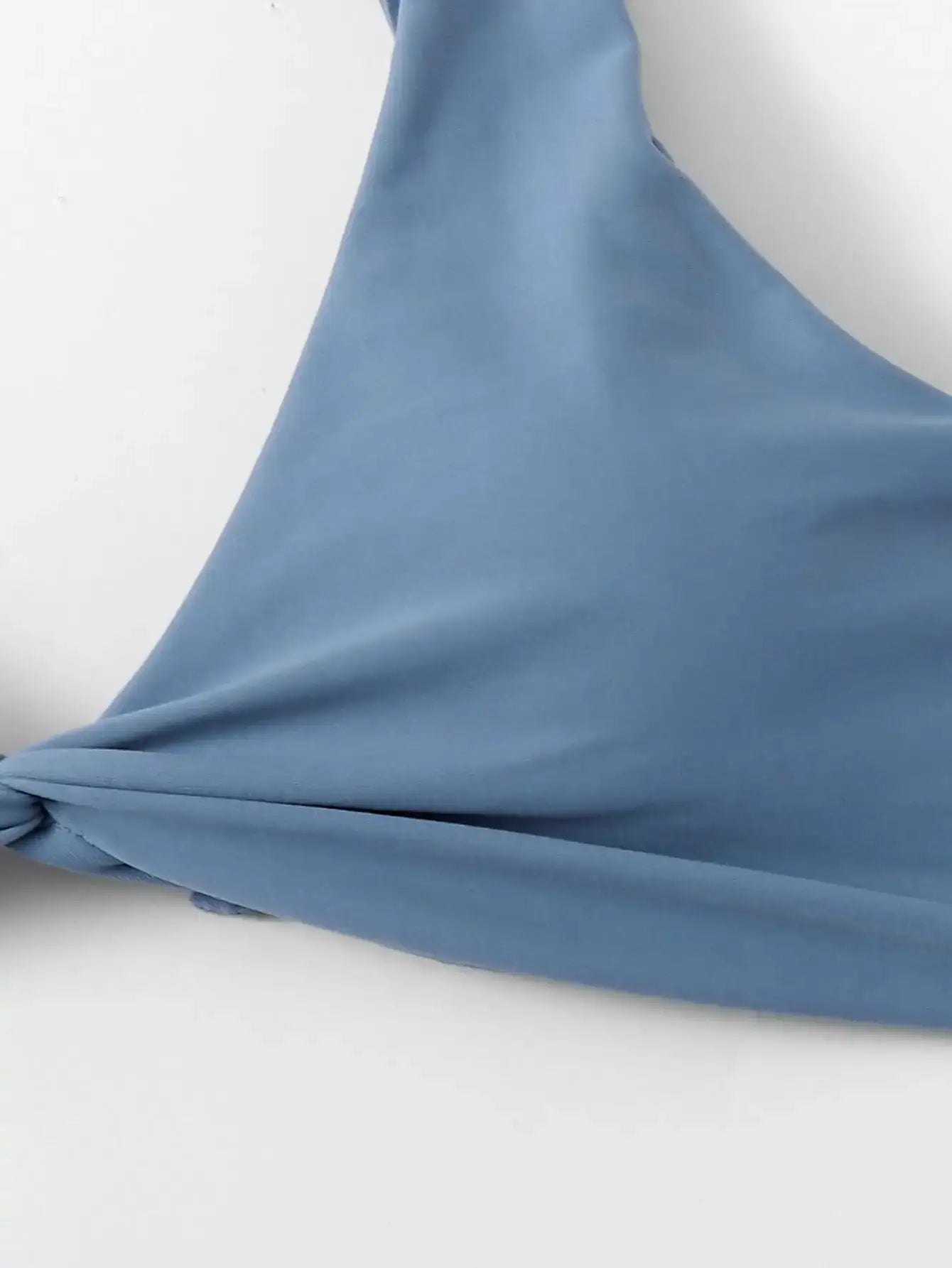 ZTVitality blue solid bikini set with tie knot detail