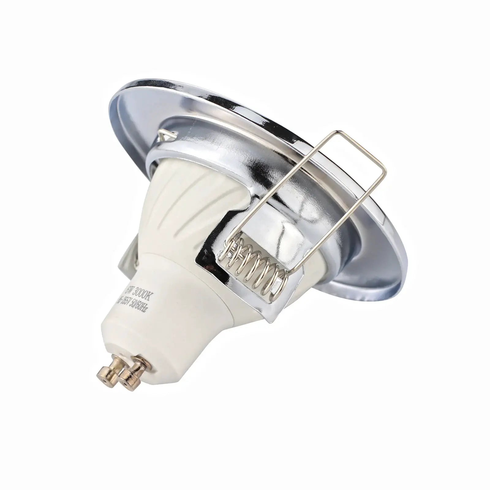 10pcs chrome recessed LED downlight frame fixtures with GU10 MR16 base for ceiling lights