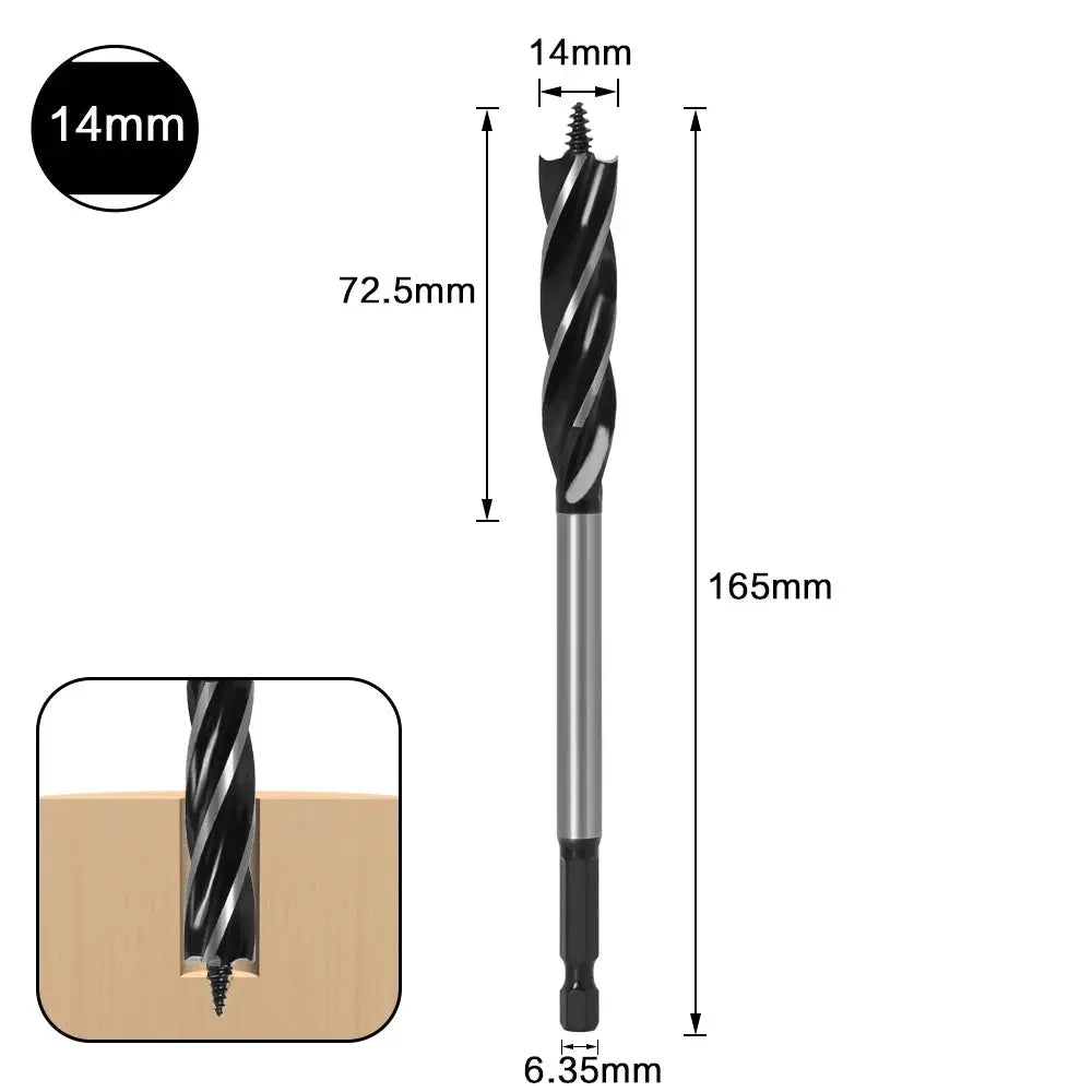 10mm to 35mm High Carbon Steel Twist Drill Bit Set for Wood Fast Cut Auger Carpenter Joiner Tools for Woodworking