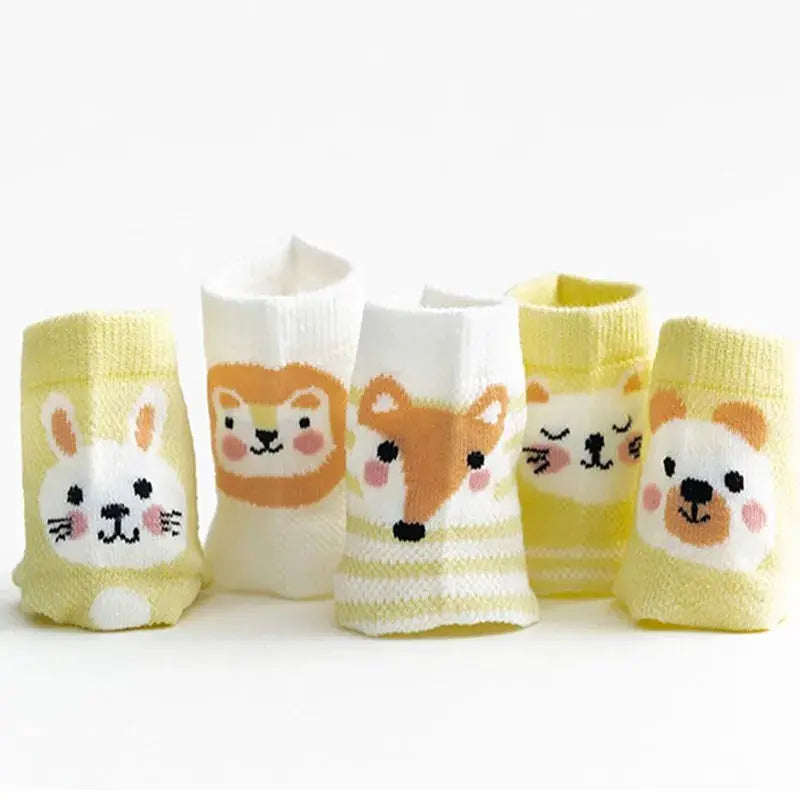 5 Pairs Baby Socks 0 To 24 Months Infants Cotton Mesh Boys Girls Newborn Toddler First Walkers Accessories Lawadka