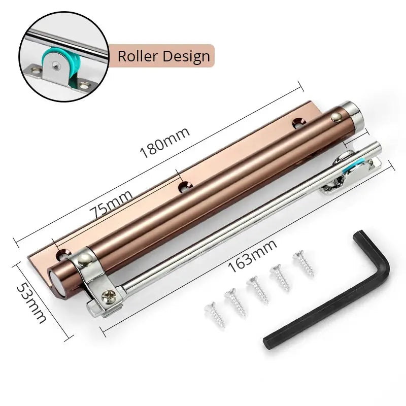 KAK 50KG adjustable door closer in bronze aluminum alloy with roller design, Simples Market