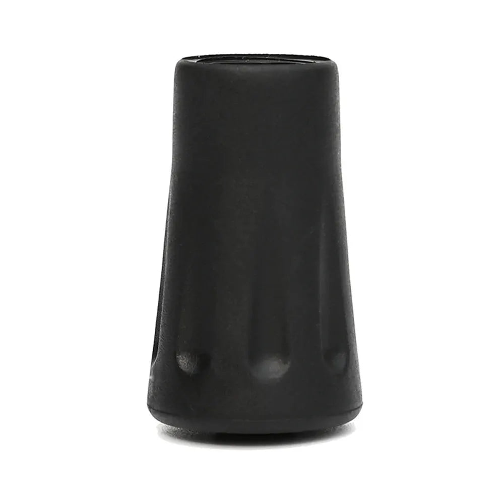 Trekking pole rubber tip cap, black, replacement protector for Nordic walking sticks