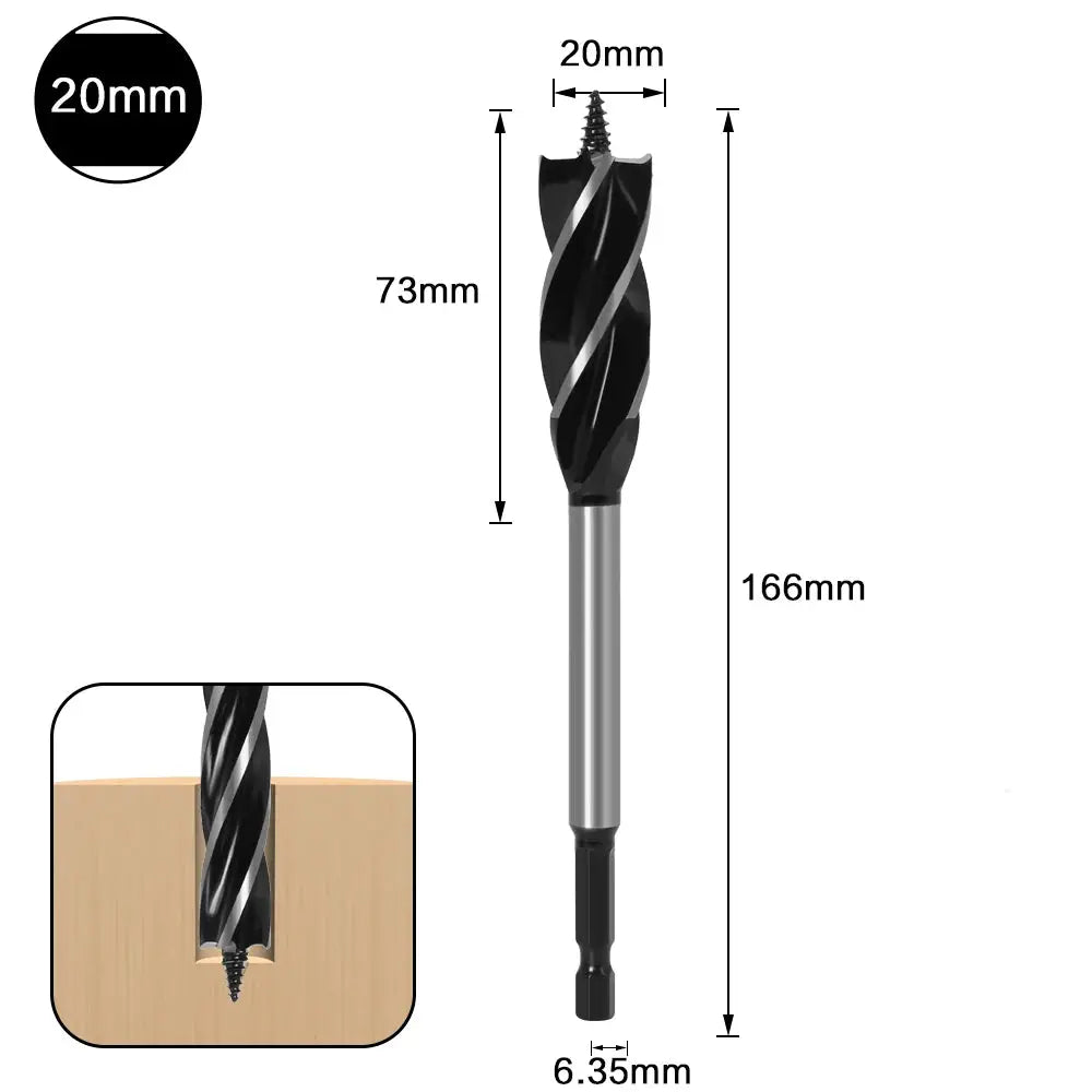 10mm to 35mm High Carbon Steel Twist Drill Bit Set for Wood Fast Cut Auger Carpenter Joiner Tools for Woodworking