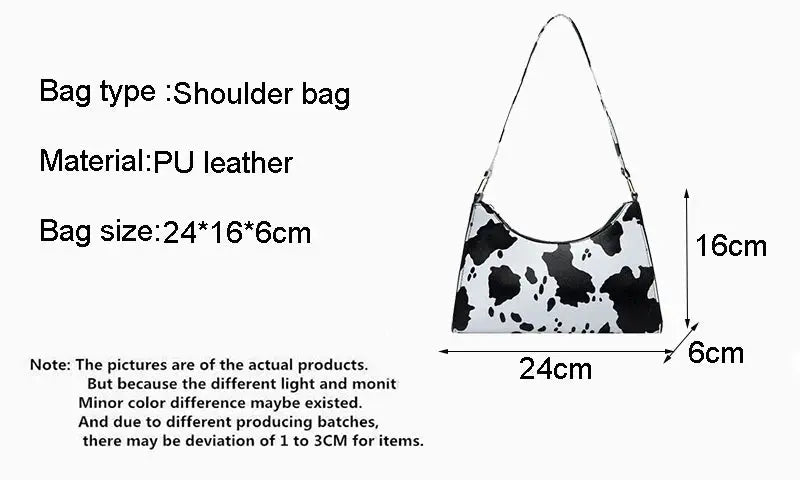 Simples Market zebra print shoulder bag, PU leather, 24x16x6 cm.