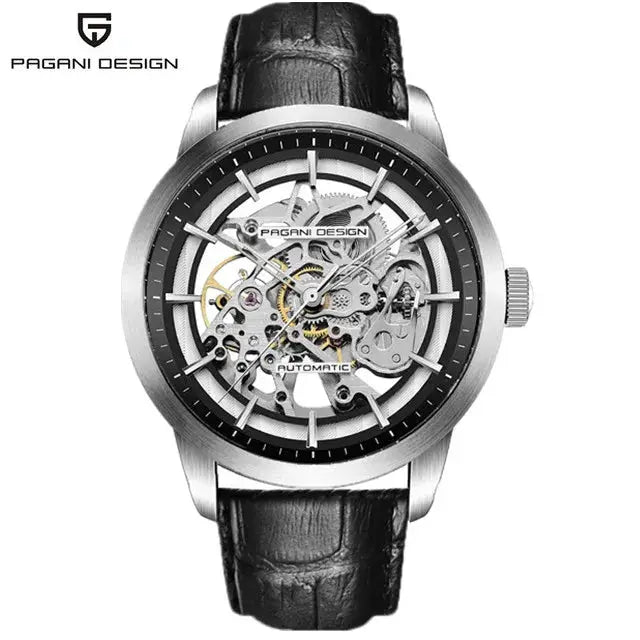 Pagani Design Luxury Skeleton Dial Automatic Mechanical Watch For Men Leather Watches Waterproof Sports Style