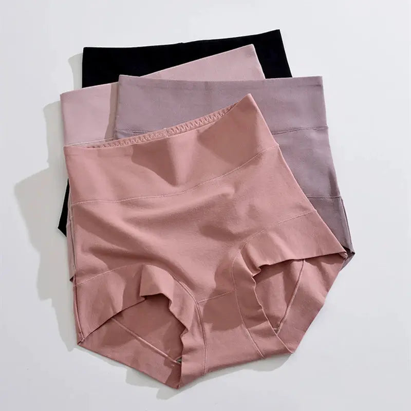 Simples Market 60s cotton high-rise panties for women, set of 5 in assorted colors.