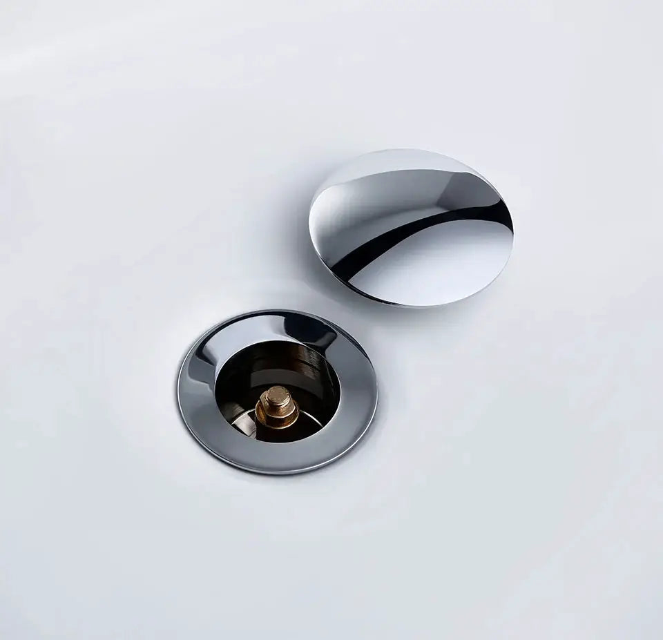 Simples Market Bagnolux chrome bathroom sink drain stopper pop-up two-piece assembly for vessel lavatory