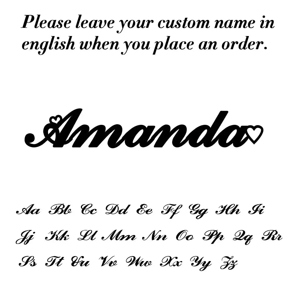 Sipuris Custom Name Necklace Personalized Golden Choker Stainless Steel Jewelry For Women And Men Ideal Gift For Weddings